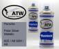 Preview: Porsche, Polar Silver Metallic, 92E / A8 92M / A8: 400ml Sprühdose + 400ml Klarlack - Set, von ATW Autoteile West.